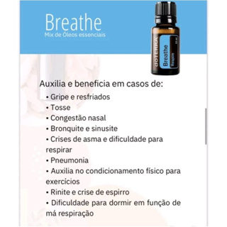 Óleo Essencial Breathe do TERRA 15ml Shopee Brasil