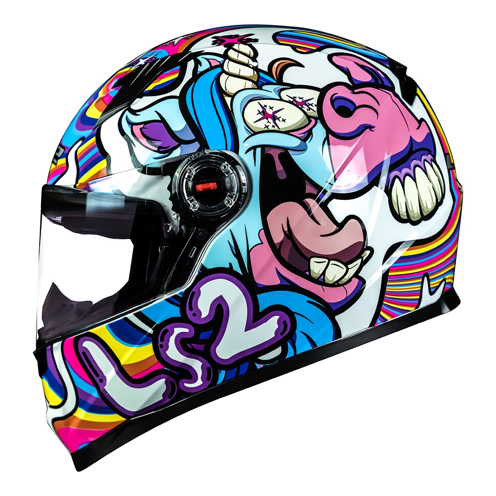 Capacete Ls2 Ff358 Classic Bubble Colorido Shopee Brasil