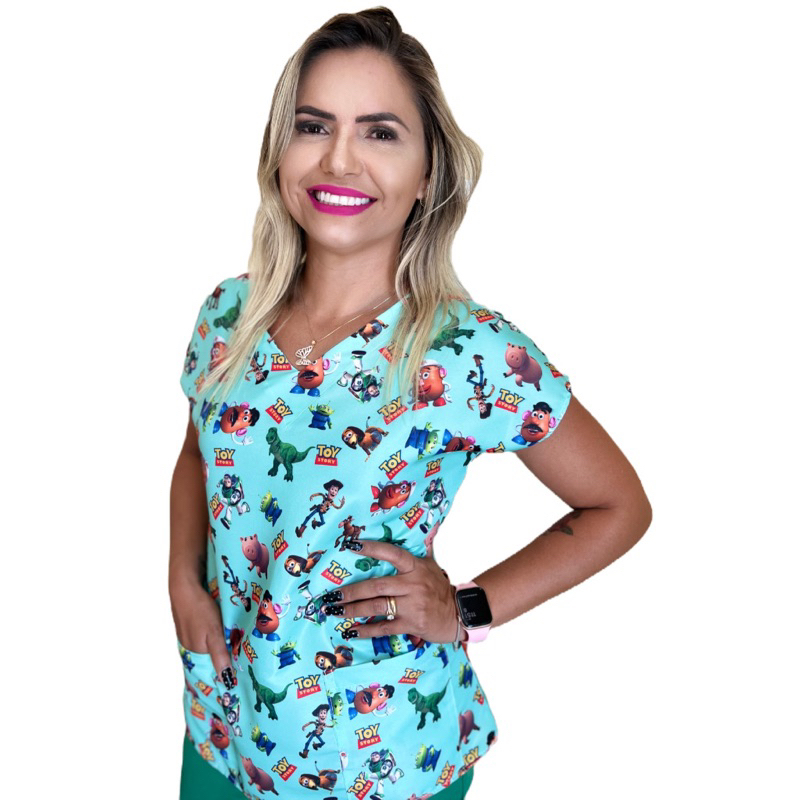 Blusa Pijama Scrub Cirurgico Hospitalar Pediatria Infantil Shopee Brasil