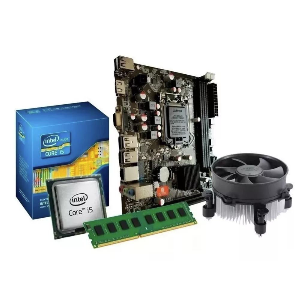 kit i5 2400 placa mãe H55 8gb memória cooler Shopee Brasil