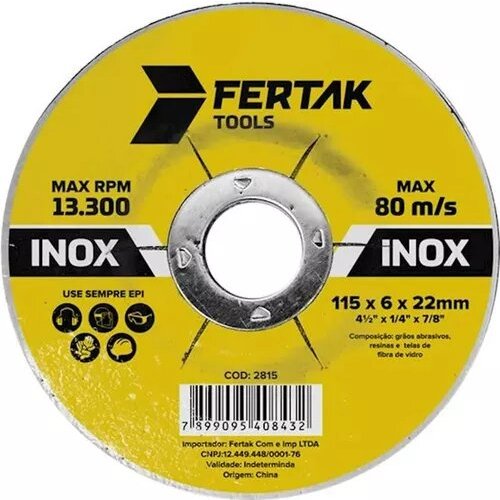 Kit 10 Discos De Desbaste Fertak Tools 4 1 2 Pol Shopee Brasil