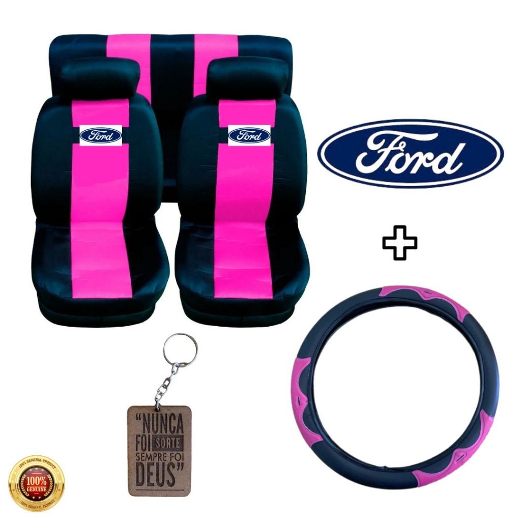 Kit De Capas Bancos De Carros Automotivos Logo Ford Ka Ranger Fiesta