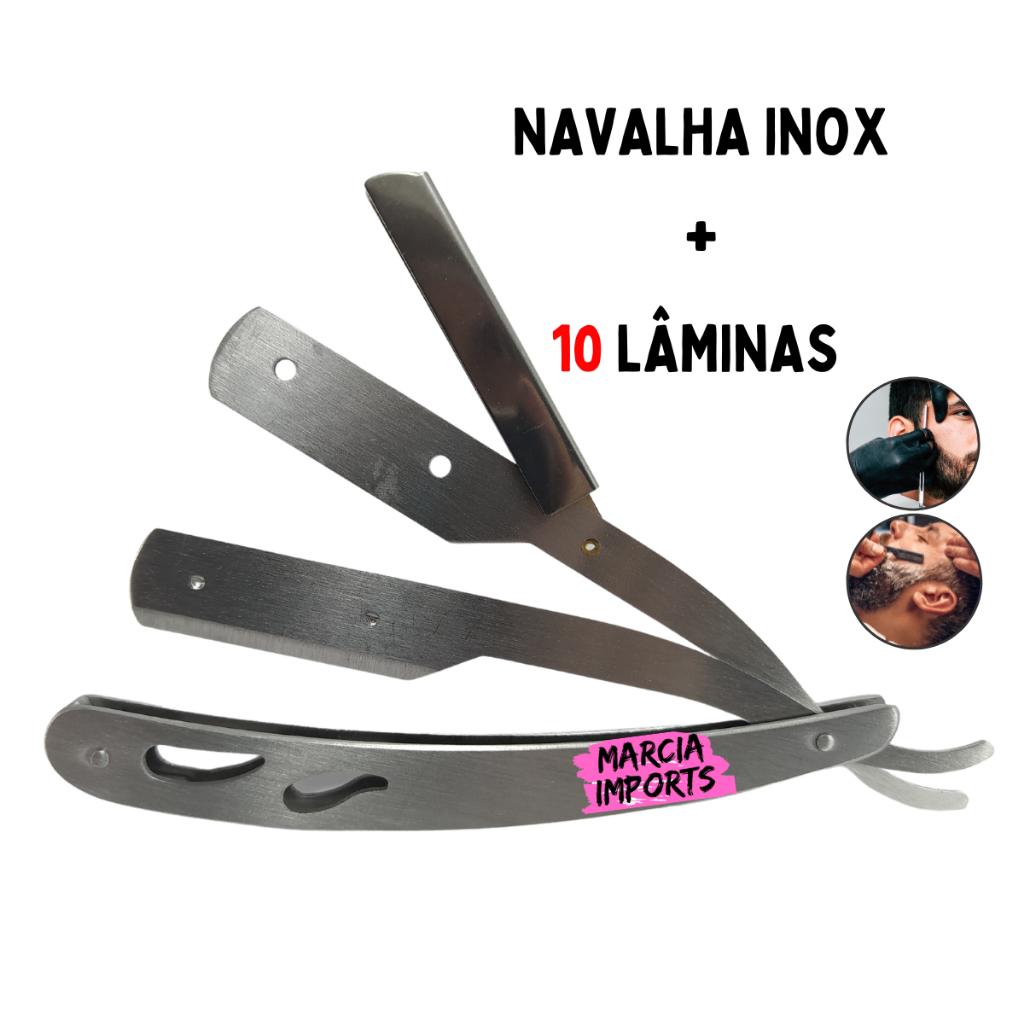 Navalhete Para Barbear Profissional A O Inox L Minas De Navalha