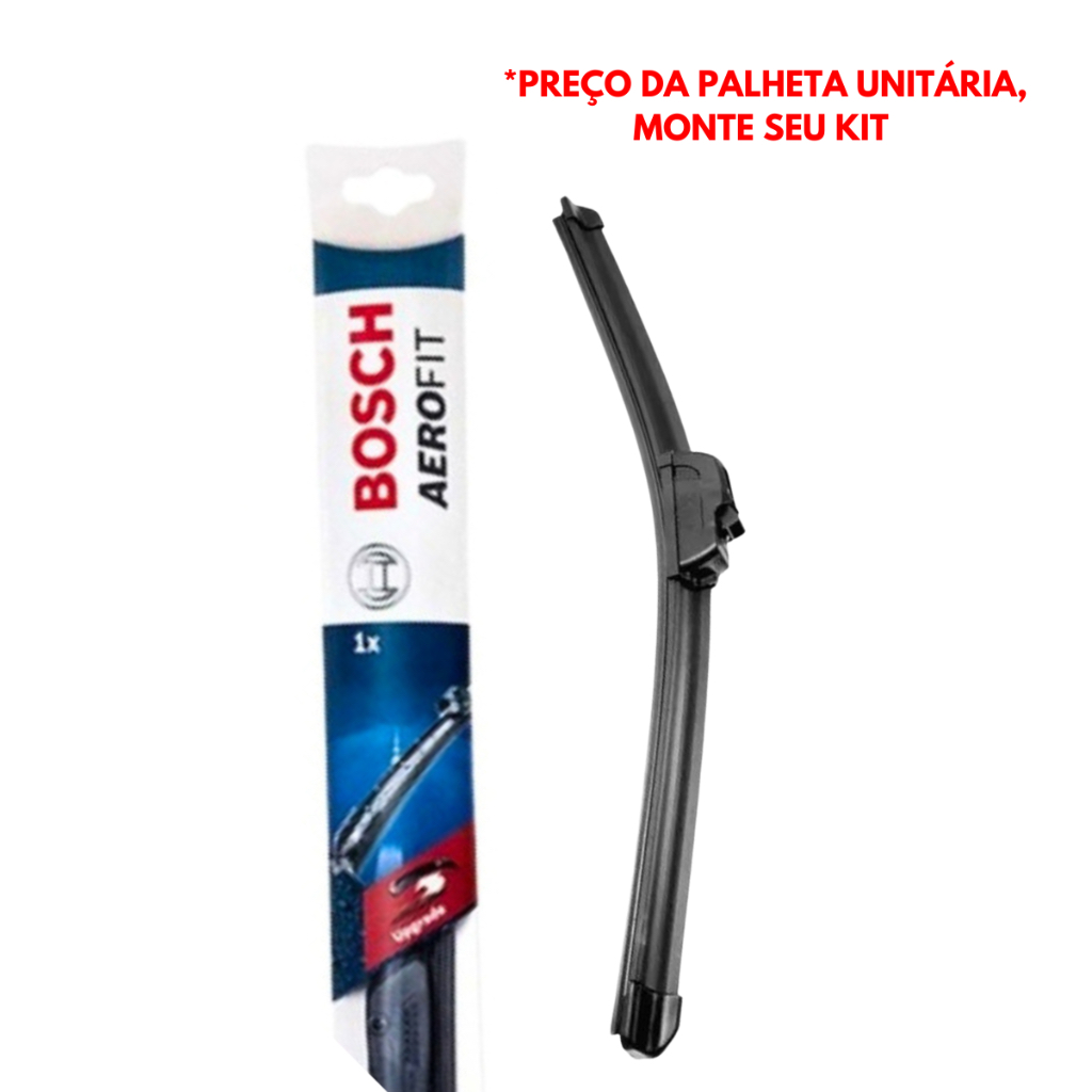 Palheta Limpador Parabrisa Carro Gancho Original Bosch Aerofit Silicone