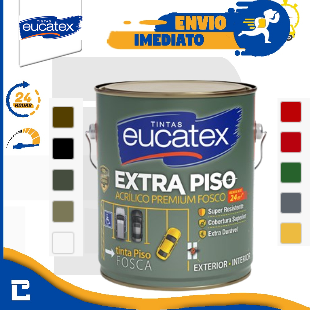 Tinta Piso Eucatex 3 6 Extra Piso Premium CORES Branco Cinza Shopee