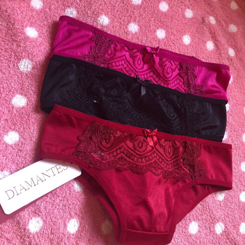 Kit Calcinha Lingerie 3 Calcinhas Diamantes Shopee Brasil