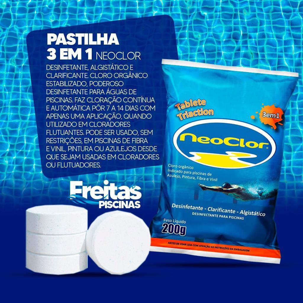 Pastilhas De Cloro Clarificante 3 Em 1 200g Para Piscinas Shopee Brasil