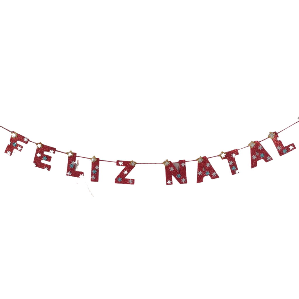 Varal Feliz Natal Em Eva Glitter Shopee Brasil