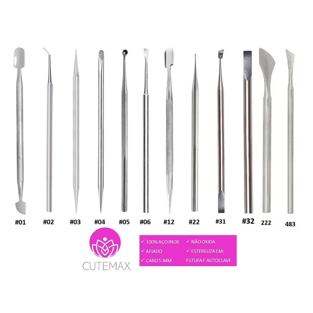 Kit Completo Instrumentos Para Manicure Cutemax Podologia