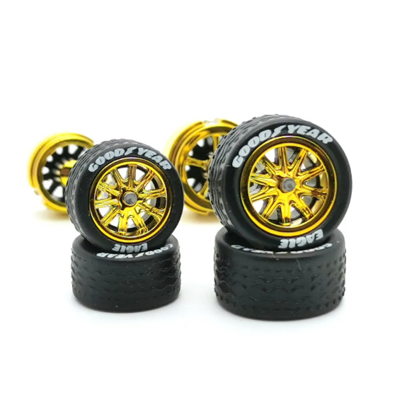 Rodas Escalonadas Pneus De Borracha Para Hot Wheels Matchbox Maisto 10 8mm 12 8mm ModTip02