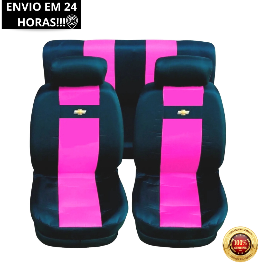 Capa Automotiva Para Banco De Carro Tecido Nylon Logo Gm Universal