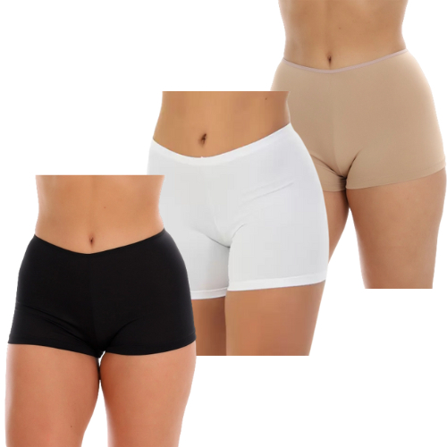 Kit 3 Short Íntimo Curto Anágua Segunda Pele Feminina Adulta Para Usar