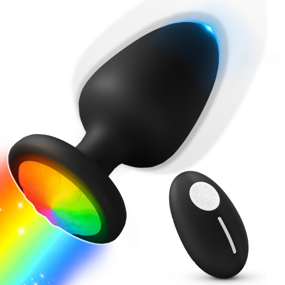 Plug anal vibratório em silicone led e controle remoto Shopee Brasil