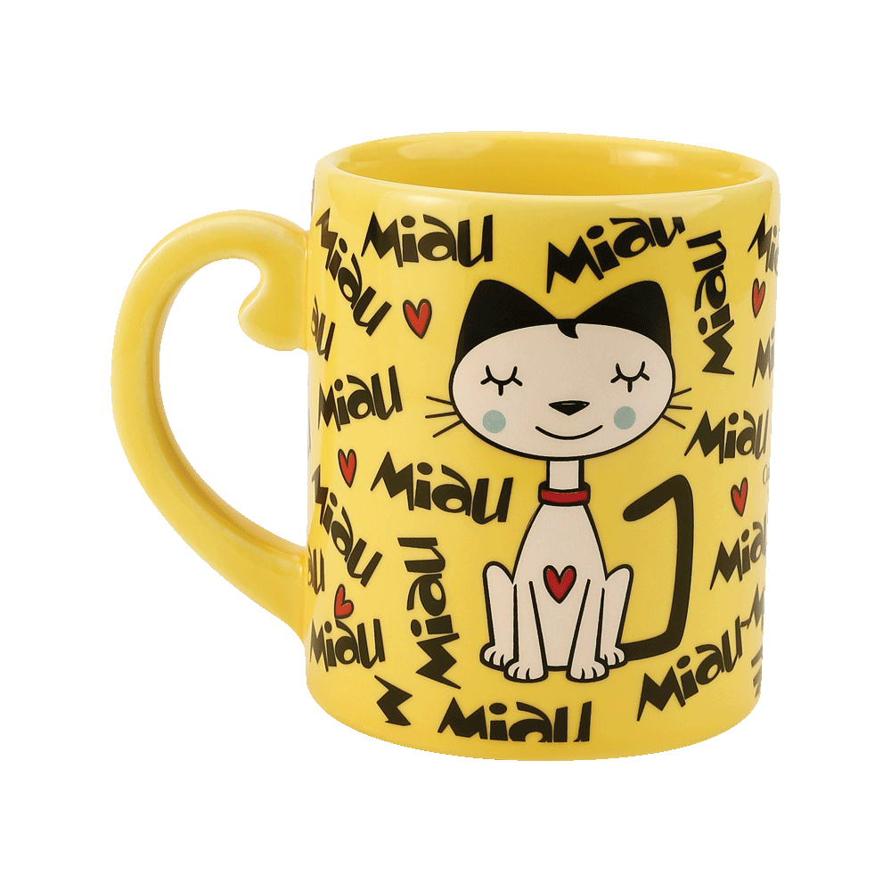 Caneca Miau Amarela Cacau Show Ml Shopee Brasil