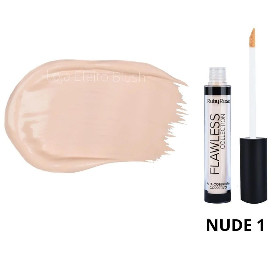 Ruby Rose Corretivo Liquido Naked Flawless Nude Hb Shopee Brasil