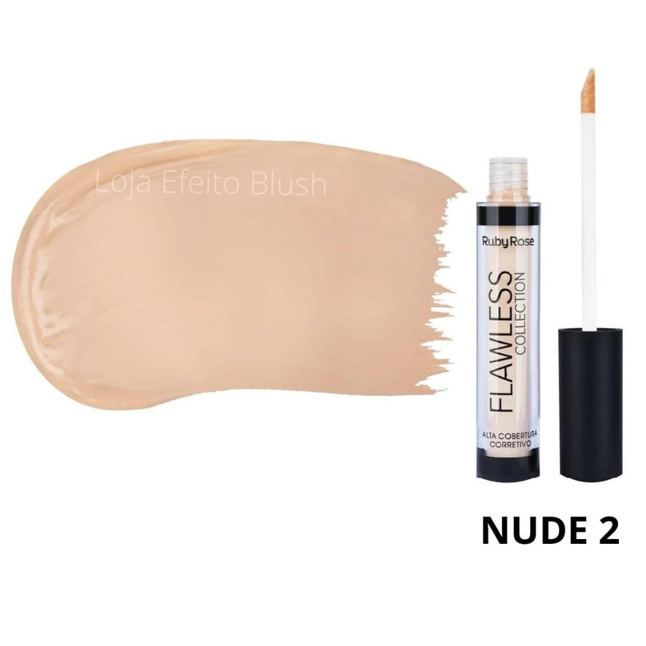 Ruby Rose Corretivo Liquido Naked Flawless Nude Hb Shopee Brasil