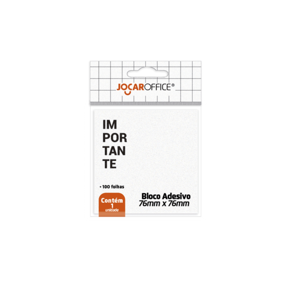 Bloco Adesivo Para Recados 76Mmx76Mm 100 Folhas Jocar Office