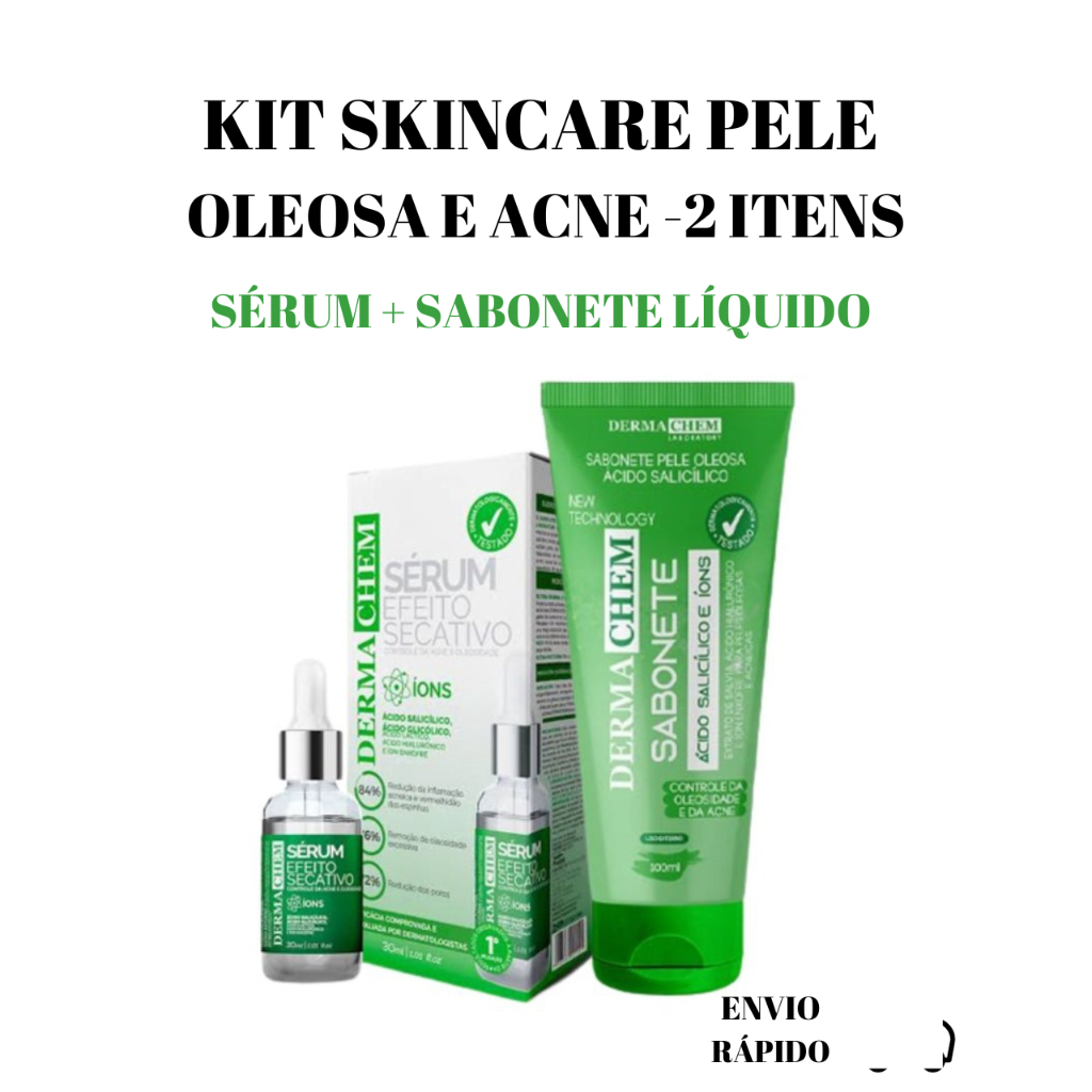 Kit Skincare Facial Tratamento Para Peles Oleosas Dermachem Shopee Brasil