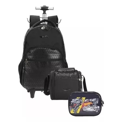 Kit Mochila Juvenil Rodinhas Al As Trolley Hot Wheels Grande Shopee