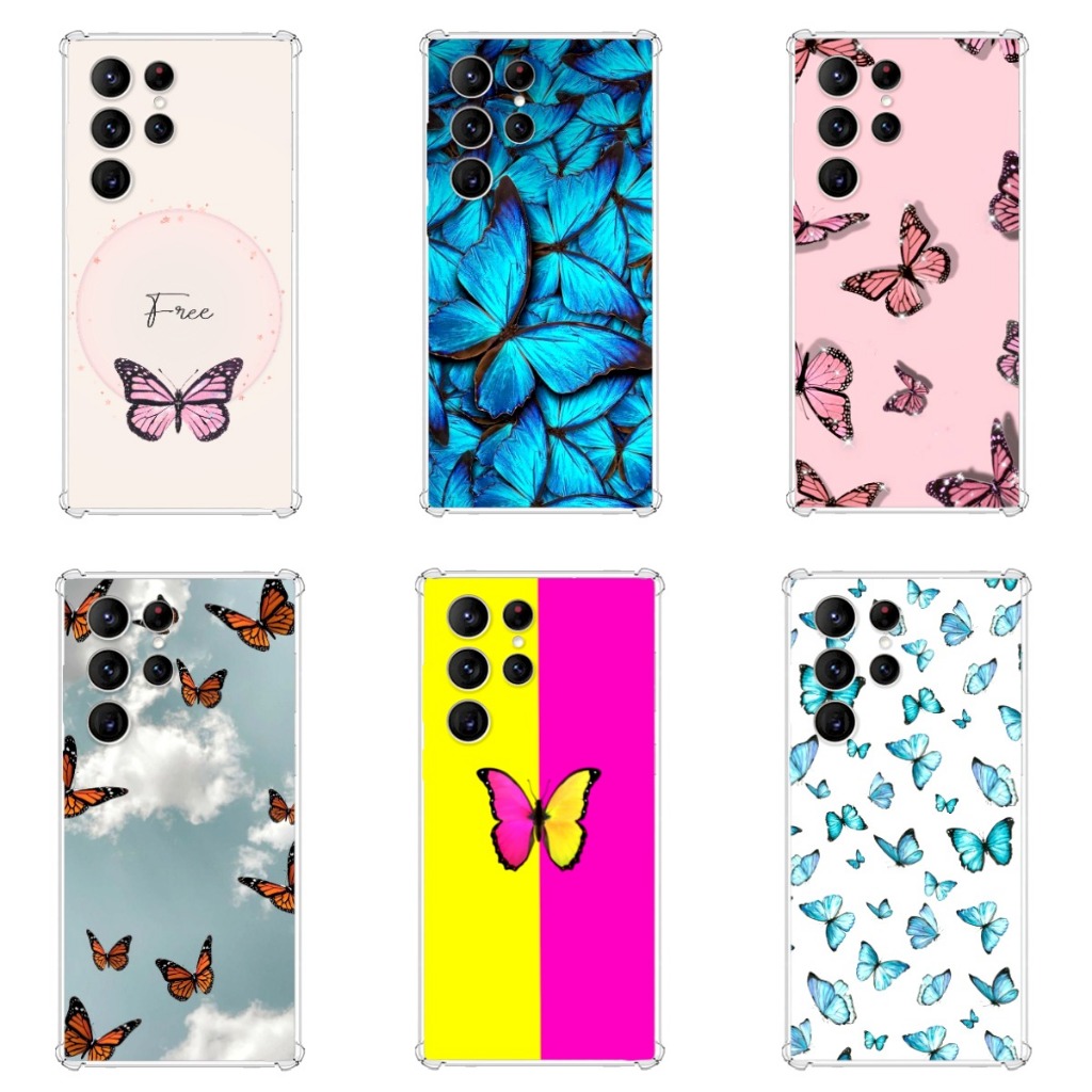 Samsung S23 ULTRA Capa Tpu Desenhos Variados Capinha Case Borboleta