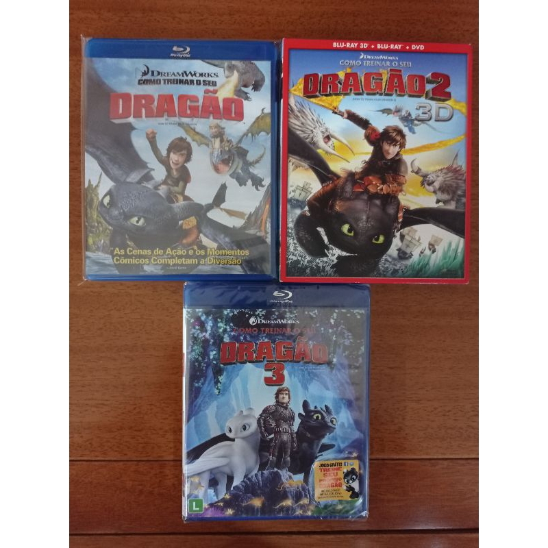 Blu ray Como Treinar o Seu Dragão Trilogia Shopee Brasil