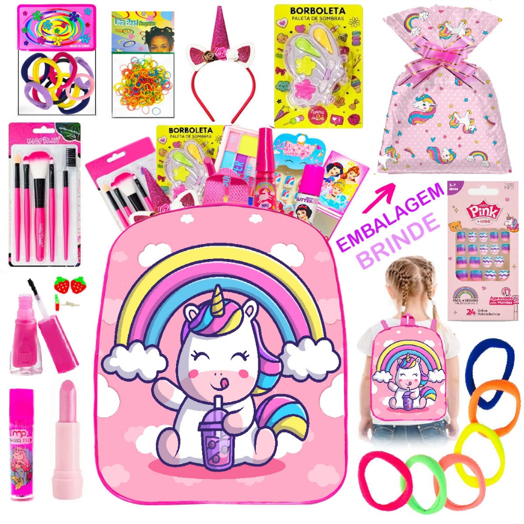 Mochila E Kit Maquiagem Completo Infantil Promo O Dia Das Crian A