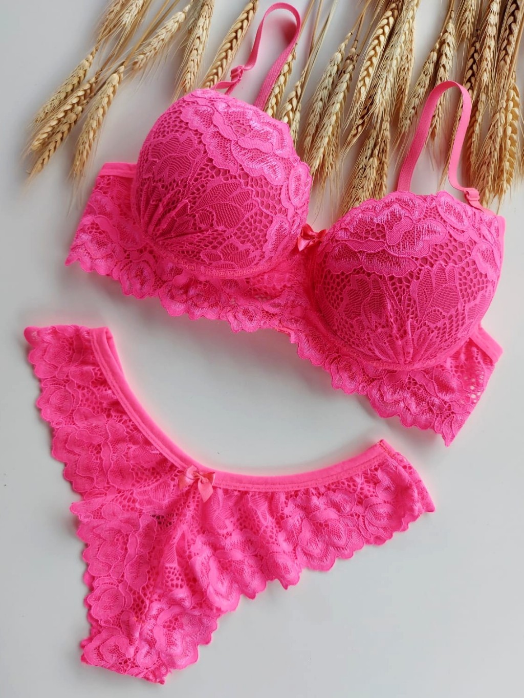 Conjunto Lingerie Blogueirinha Calcinha E Suti Todo Rendando
