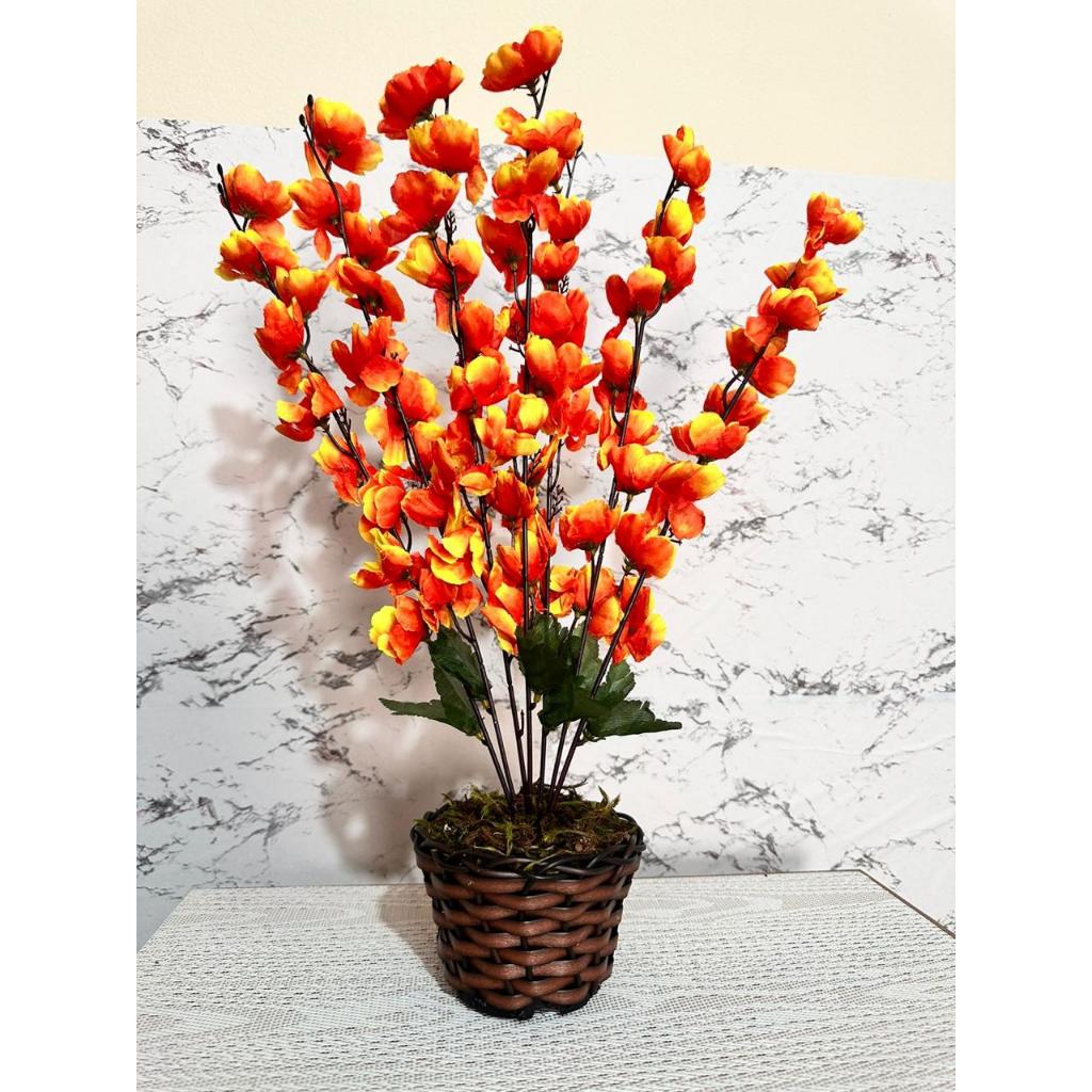 Arranjo Alto Artificial Flor De Cerejeira Centro Mesa Shopee Brasil