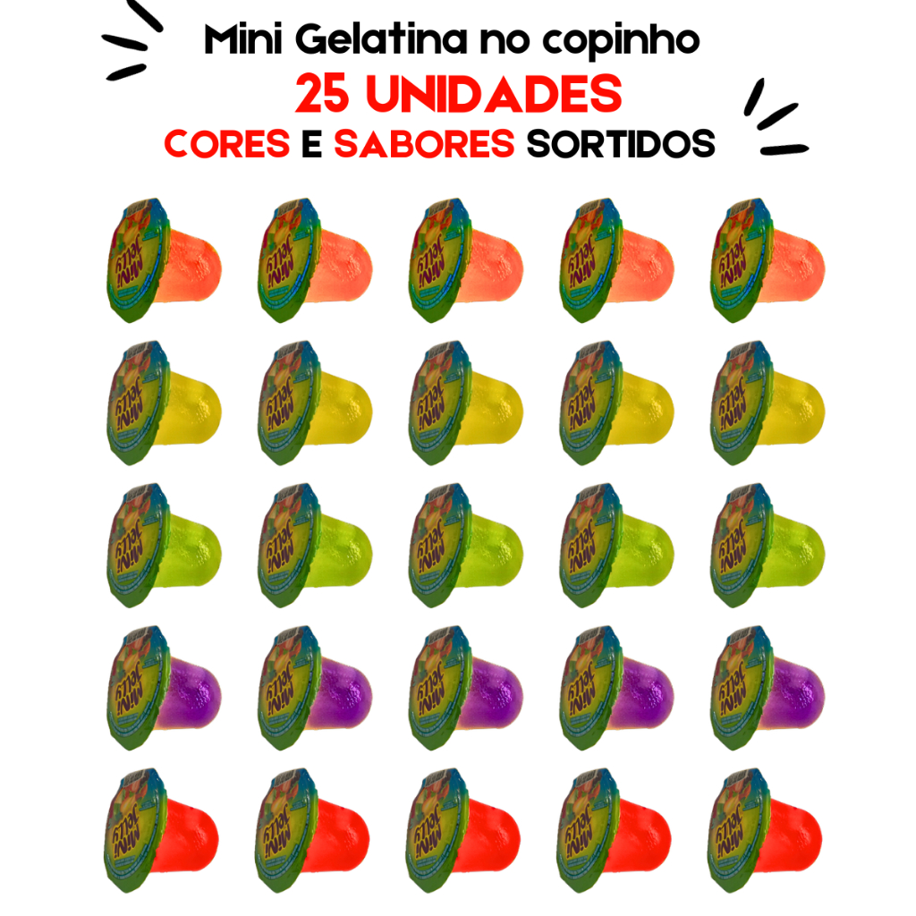 Doce Mini Gelatina Sabores Especiais De Frutas Copinhos Shopee Brasil