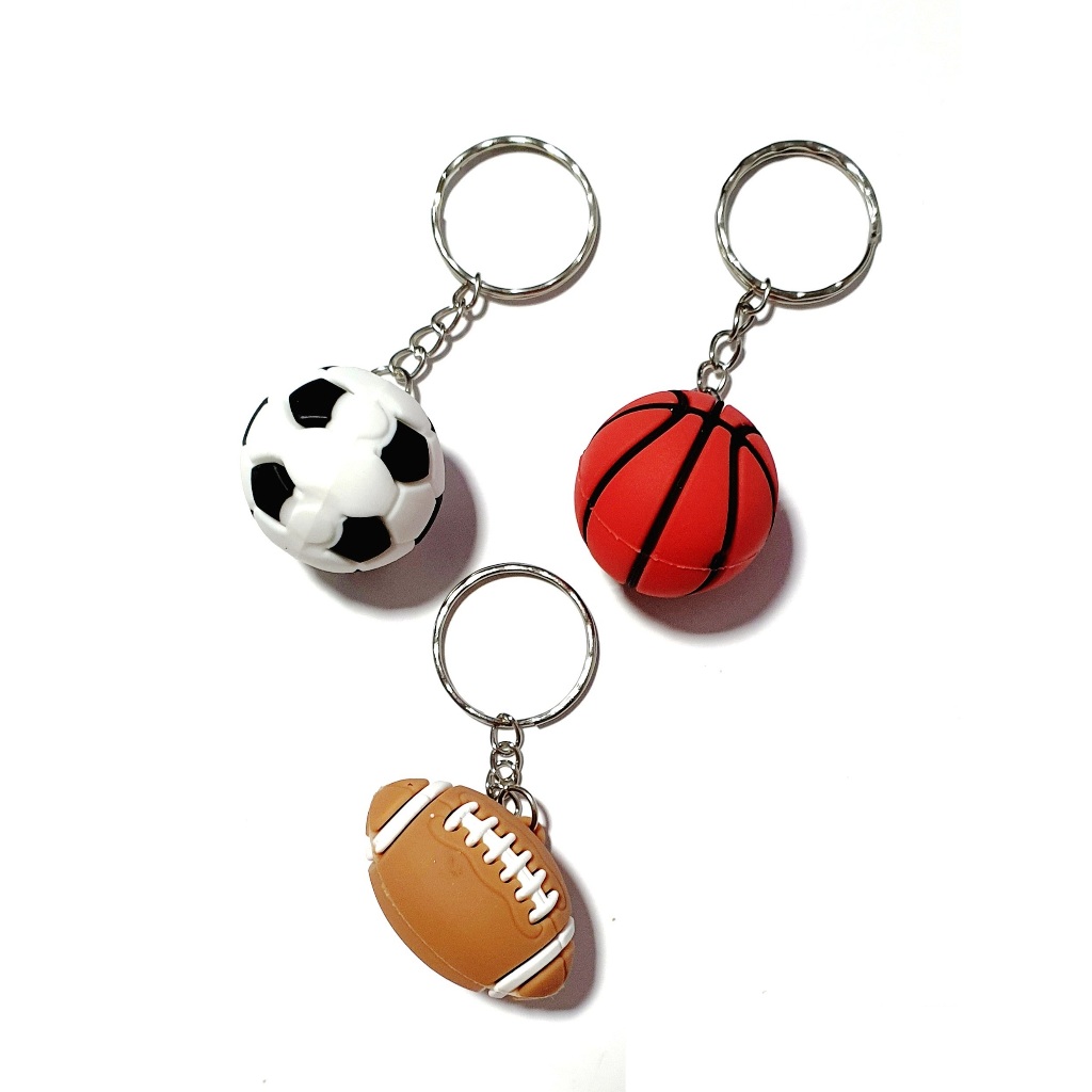 Chaveiro De Borracha Bolas Futebol Basquete Futebol Americano