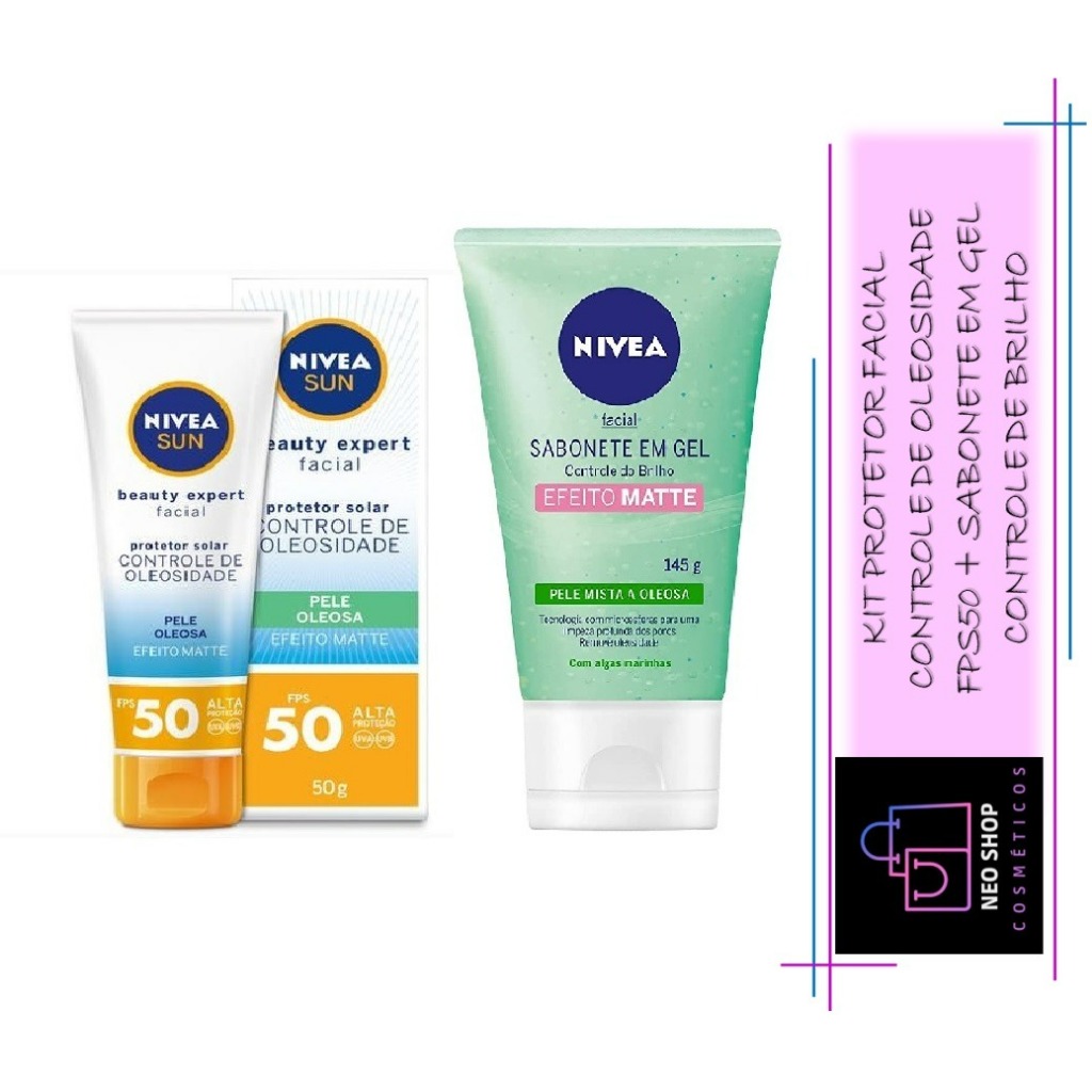 Kit Protetor Facial Nivea Controle De Oleosidade Fps Sabonete Em