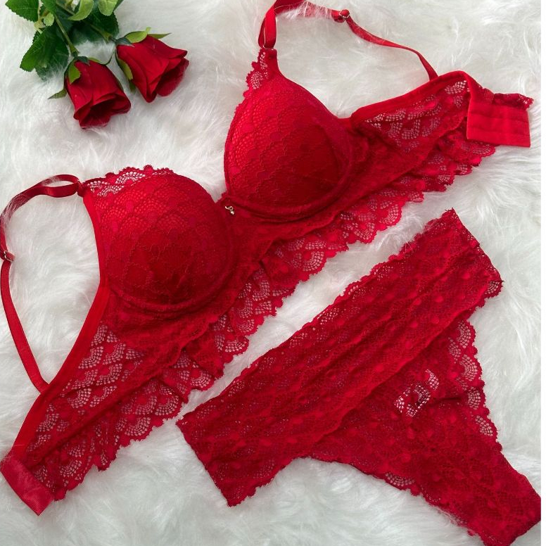 Conjunto De Lingerie Sensual Rendado Bojo Shopee Brasil