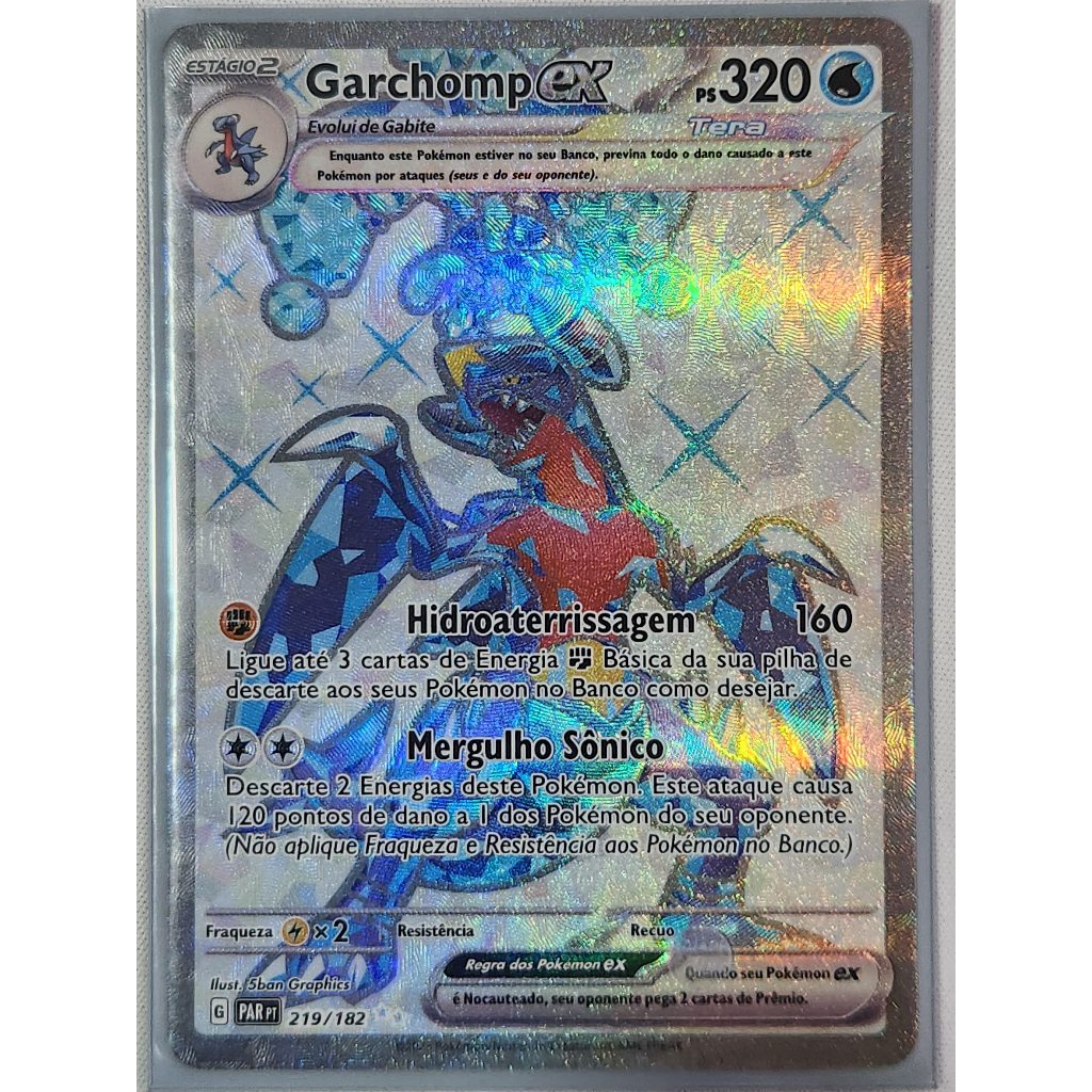 Carta Pokemon Garchomp Ex 219 182 PAR Shopee Brasil