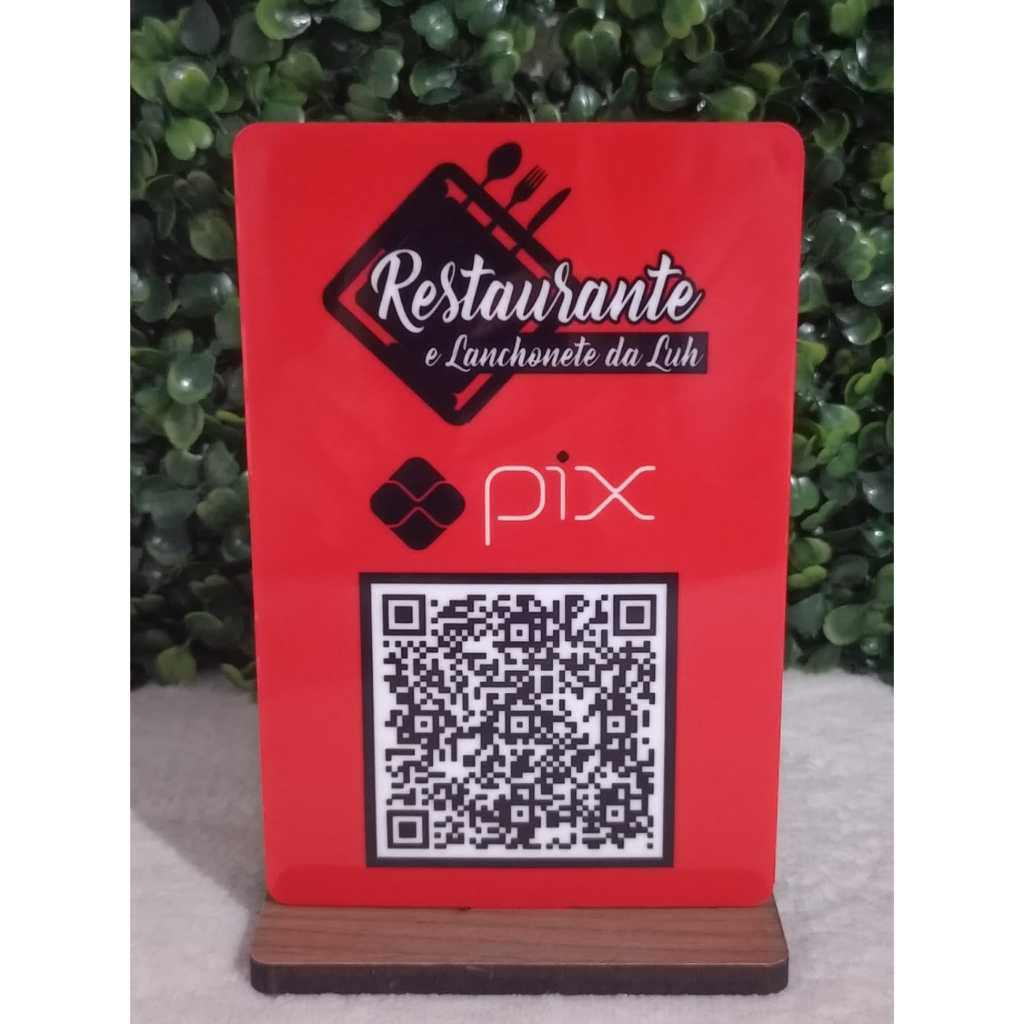 Plaquinha Pix Qr Code Sua Logo Shopee Brasil