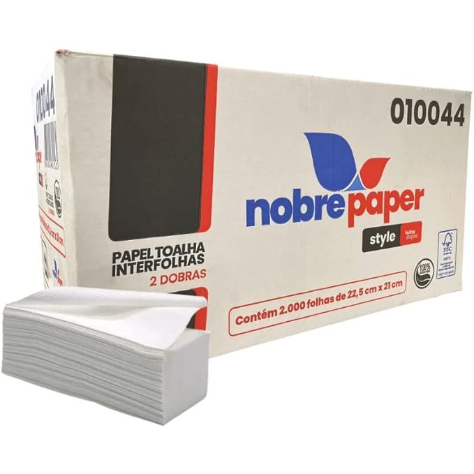 Papel Toalha Interfolhas Dobras Folha Dupla Cm X Cm Nobre