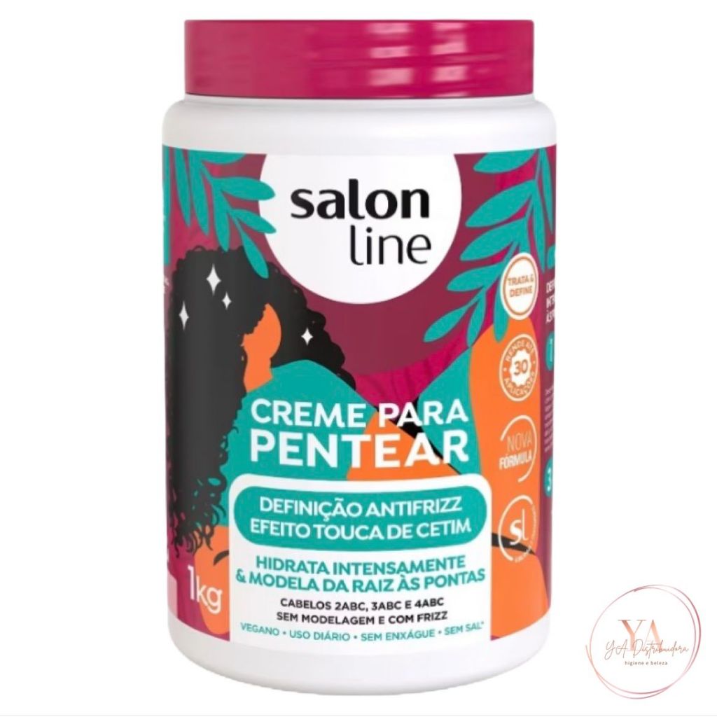 Creme para Pentear Definição Antifrizz Salon Line 1kg Shopee Brasil