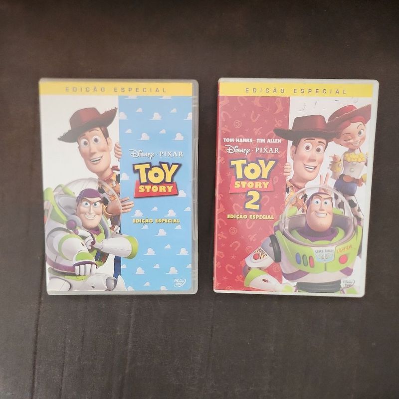 2 DVDs ORIGINAIS TOY STORY 1 e 2 EDIÇÃO ESPECIAL ITEM DE COLECIONADOR