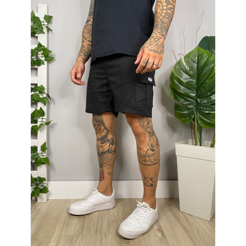 Short Bermuda Sarja Cargo Masculino Shopee Brasil