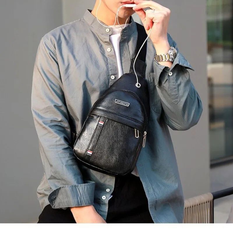 Bolsa Masculina Mochila Transversal Bolsa De Peito Shopee Brasil