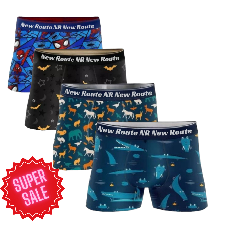 Kit 12 Cuecas Boxer Infantil Cueca Box Menino Lisas Estampadas New