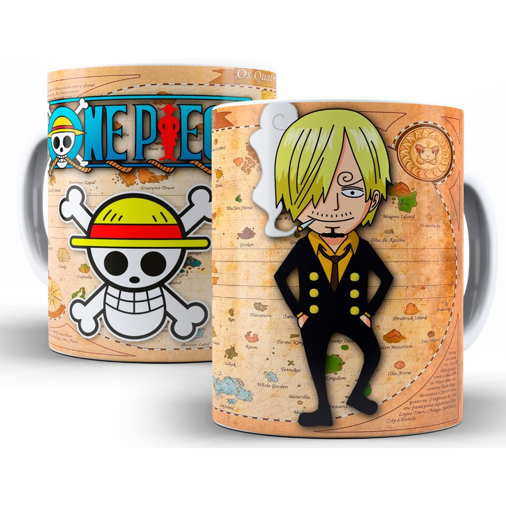 Caneca Sanji One Piece Anime Chibi 325 Ml Porcelana Shopee Brasil