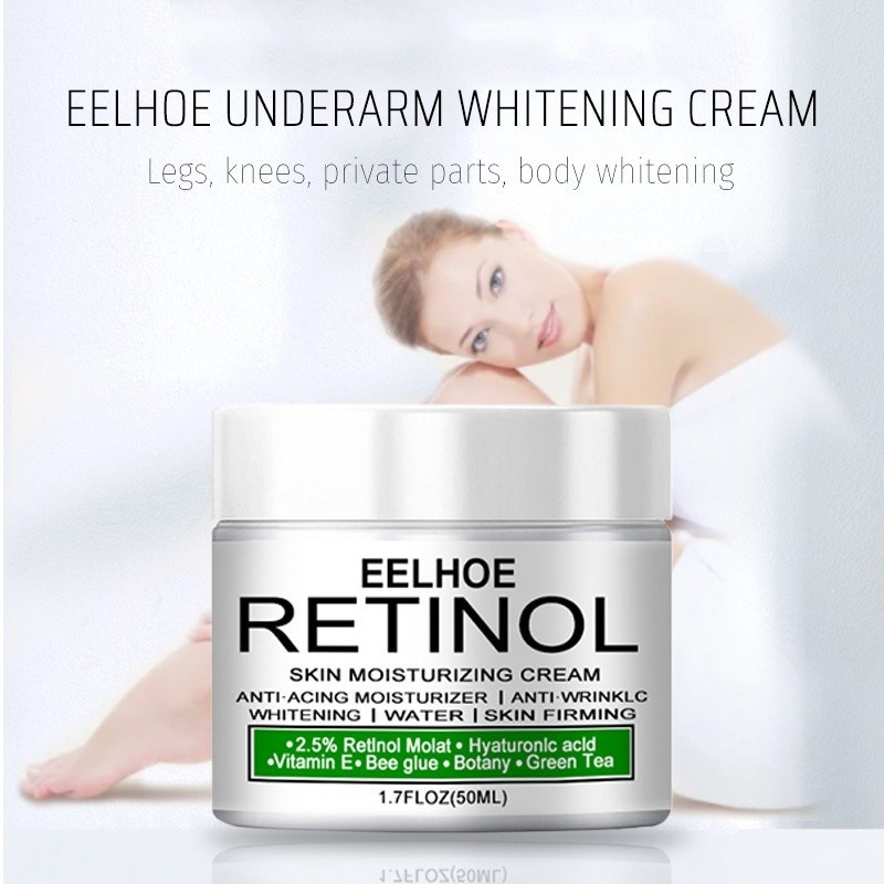 Creme Clareador ORIGINAL EELHOE Retinol Pernas Faciais Joelho Axilas