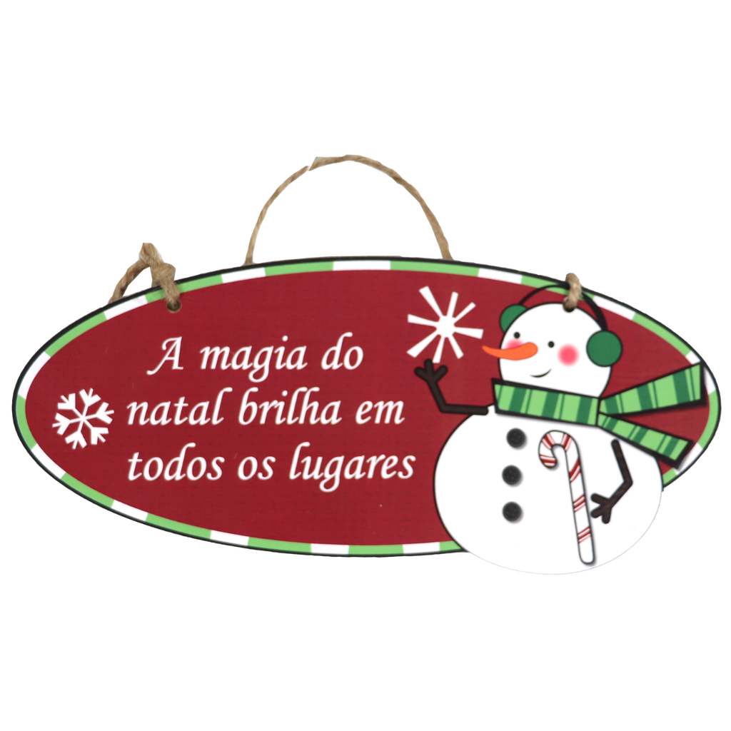 Placa Decorativa Para Pendurar Boneco De Neve Natal Redondo Shopee Brasil