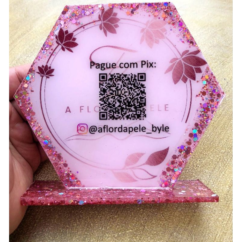 Placa Pix Em Resina Shopee Brasil