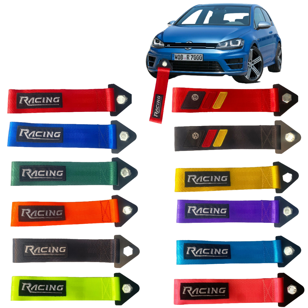 Fita Cinta Engate De Reboque Kit Tow Strap Colorida Grosso E Forte