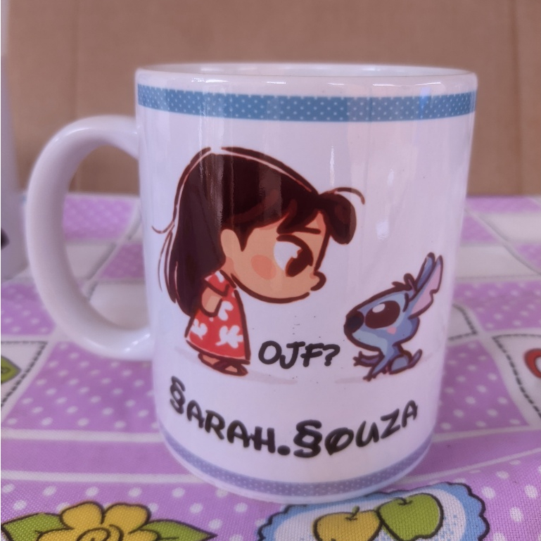 Caneca Personalizada Nome Lilo Stitch Ohana Caneca Do Seu Jeito