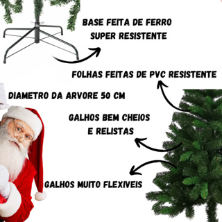 Rvore De Natal Grande Luxo Mts Galhos P De Ferro Shopee Brasil