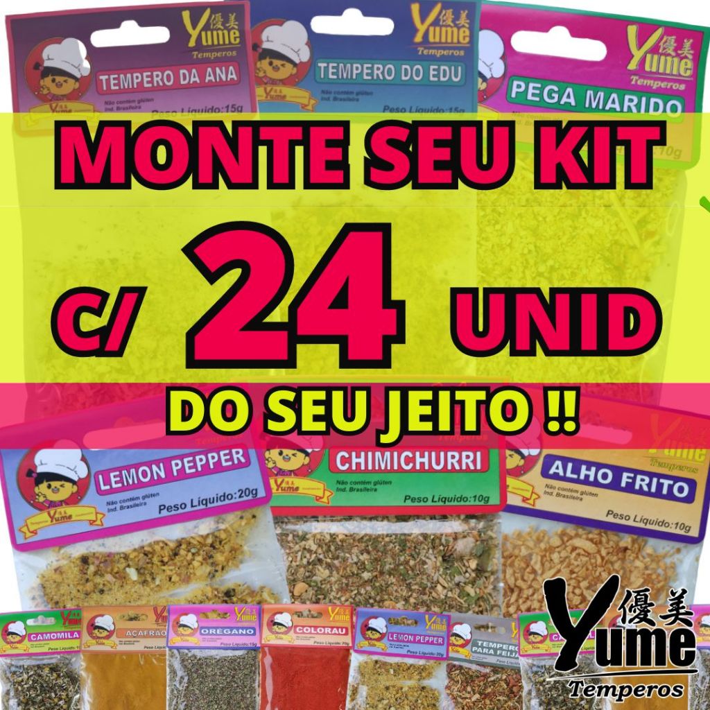 Kit 24 Temperos E Condimentos Monte Do Seu Jeito Shopee Brasil