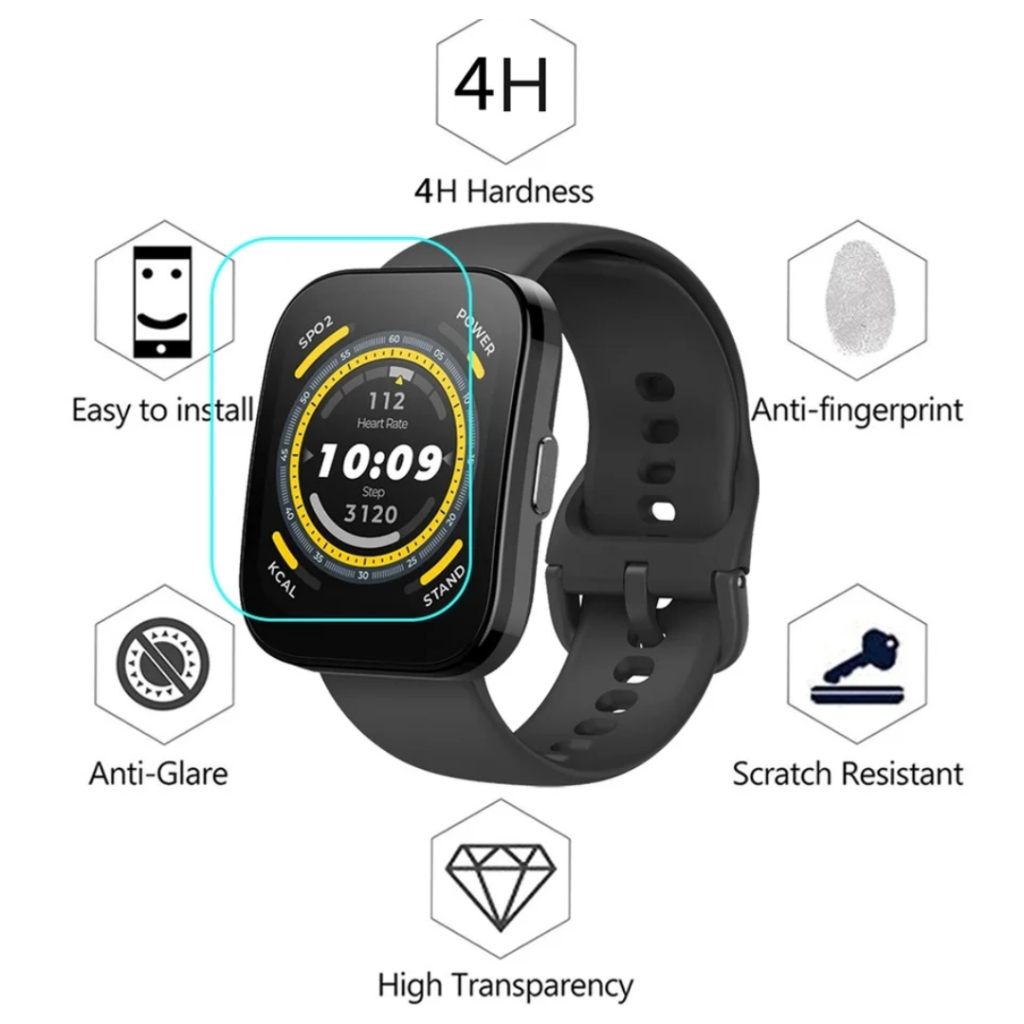 Kit 3 Películas Smartwatch Amazfit Bip 5 De Hidrogel Pronta Entrega