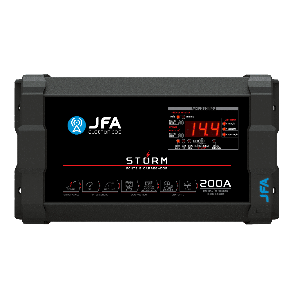 Fonte Automotiva Jfa 200a Storm Voltímetro Digital Mono 220v Shopee